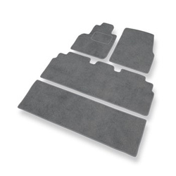 Tapis de Sol Velours adapté pour Renault Espace IV Monospace (2002-2014) - Premium tapis de voiture - gris