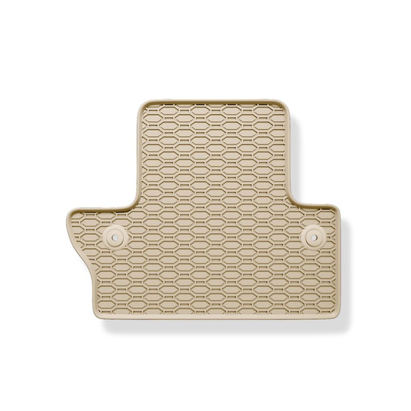 Tapis de sol en caoutchouc adapté pour Volvo S60 II Berline (2010-2019) - tapis de voiture - beige - 4 pcs.