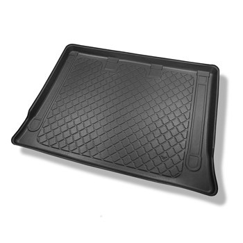 Tapis de coffre adapté pour Mercedes-Benz eVito Tourer (10.2020-....) - bac de coffre - protection de coffre voiture - derrière troisième rangée de sièges; version Extra longue (Extra Long) (empattement 3430 mm, longueur du véhicule 5370 mm); sans séparat