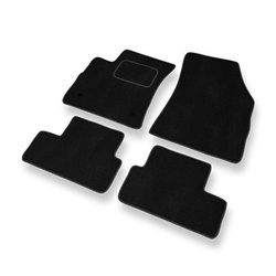Tapis de Sol Velours adapté pour Renault Megane IV GrandCoupé, Estate, Hayon (2016-....) - Premium tapis de voiture - noir