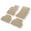 Tapis de sol en caoutchouc adapté pour BMW 5 E60, E61 Berline, Touring (2003-2010) - tapis de voiture - beige - 4 pcs.