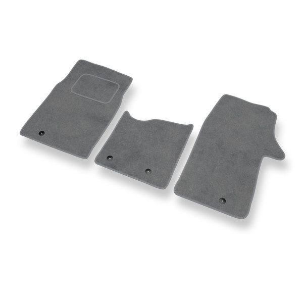 Tapis de Sol Velours adapté pour Renault Trafic III Van (2014-....) - Premium tapis de voiture - gris