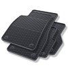 Tapis de sol en caoutchouc adapté pour Audi A6 C8 (2018-....) - tapis de voiture - noir
