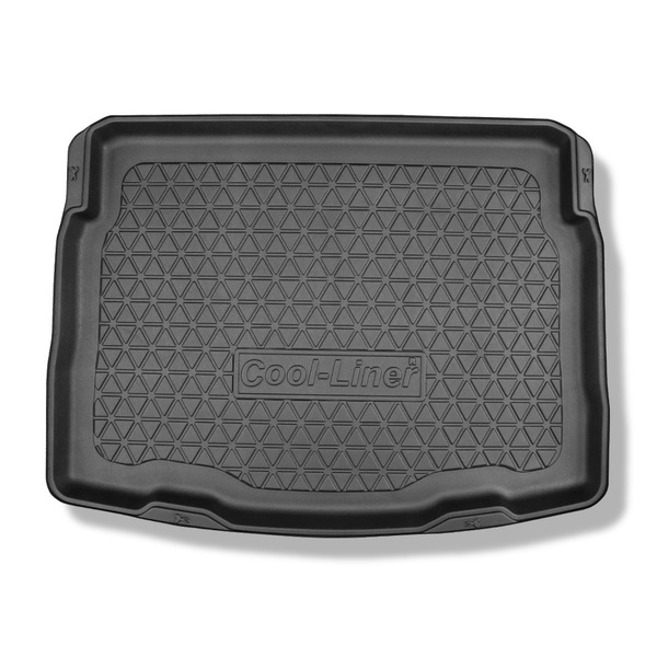 Tapis de coffre adapté pour Volkswagen Tiguan II SUV (05.2016-....) - bac de coffre - protection de coffre voiture - coffre inférieur; sans roue de secours; plancher amovible en la position la plus basse; non pour version ehybride