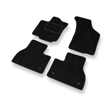 Tapis de Sol Velours adapté pour Volkswagen Phaeton (version courte) (2002-2016) - Premium tapis de voiture - noir