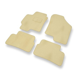 Tapis de Sol Velours adapté pour Hyundai Coupe III Coupé (2002-2009) - Premium tapis de voiture - beige