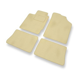 Tapis de Sol Velours adapté pour Renault Thalia I Berline (2001-2008) - Premium tapis de voiture - beige