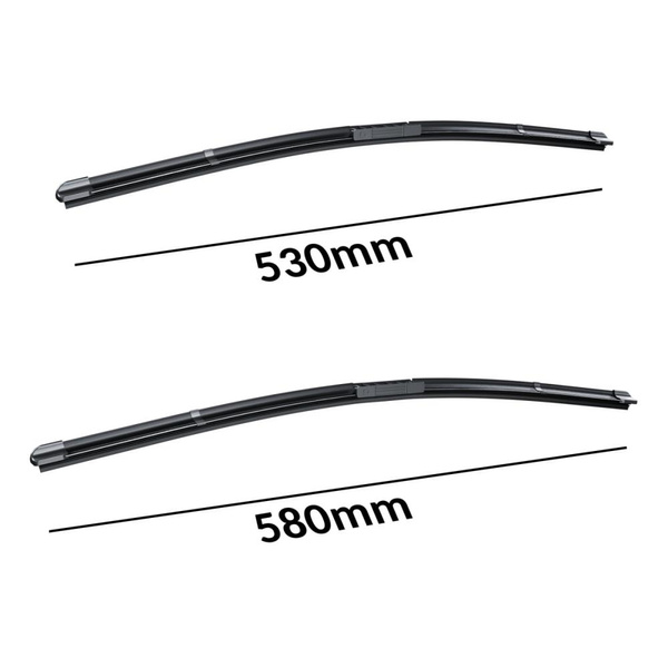 Balais d'essuie-glace de pare-brise adaptés pour Smart Fortwo II Hayon, Cabriolet (04.2007-2014) - balais plat