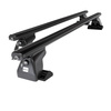 Barres de toit en aluminium adapté pour Renault Trafic Van (2007-2014) - Porte-Bagages de Voiture noir - points de montage - (suivant le modèle de voiture ils peuvent se situer à différents endroits)