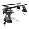 Barres de toit en aluminium adapté pour Skoda Rapid Spaceback Hayon (2014-2019) - Porte-Bagages de Voiture noir - toit normal