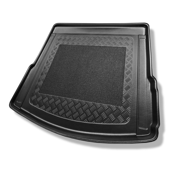 Tapis de coffre adapté pour Porsche Macan SUV (03.2014-06.2024) - bac de coffre - protection de coffre voiture - aussi pour les modèles avec des rails de fixation