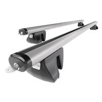 Barres de toit en aluminium adapté pour Audi A6 C5 Avant (1998-2004) - Porte-Bagages de Voiture argent - rails