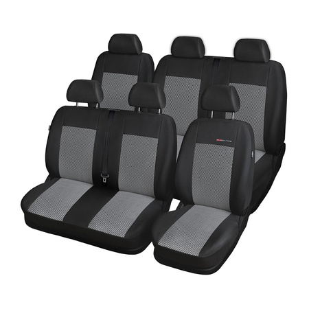 Housses de siège sur mesure adaptées pour Volkswagen Multivan T5 Van (2003-2015) sur deux rangées de sièges - housse siege voiture - couverture siege - E2