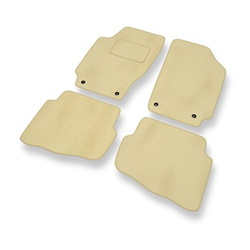 Tapis de Sol Velours adapté pour Volkswagen Fox I Hayon (2003-2011) - Premium tapis de voiture - beige