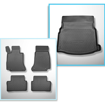 Kit tapis de coffre et tapis de voiture TPE PREMIUM pour: Mercedes-Benz Classe E