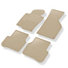 Tapis de sol en caoutchouc adapté pour Volkswagen Passat B6 Berline, SW (2005-2010) - tapis de voiture - beige - 4 pcs.