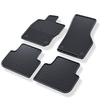 Tapis de sol en caoutchouc adapté pour Cupra Leon eTSI MHEV Sportstourer (2020-....) - tapis de voiture - noir - 4 pcs.