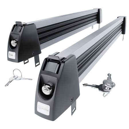 Porte-skis sur toit de voiture - Ski rack M-7705s - argent - pour 5 paires de skis ou 4 snowboards