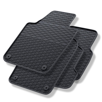 Tapis de sol en caoutchouc adapté pour Skoda Fabia III (2014-2021) - tapis de voiture - noir