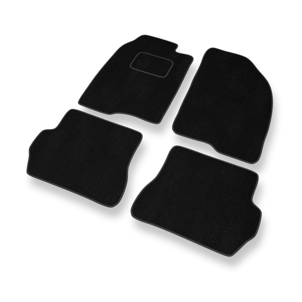Tapis de Sol Velours adapté pour Ford Fusion I Monospace (2002-2005) - Premium tapis de voiture - noir