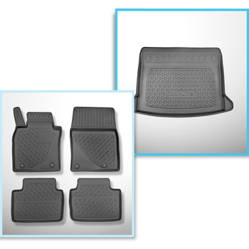 Kit tapis de coffre et tapis de voiture TPE pour: Mazda CX-30 SUV (08.2019-....)