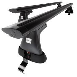 Barres de toit en aluminium adapté pour Volkswagen Passat B6 Berline (2004-2009) - Porte-Bagages de Voiture noir - toit normal