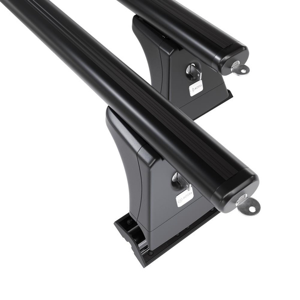 Barres de toit en aluminium adapté pour BMW 3 G20 Berline (2019-....) - Porte-Bagages de Voiture noir - points de montage - (suivant le modèle de voiture ils peuvent se situer à différents endroits)