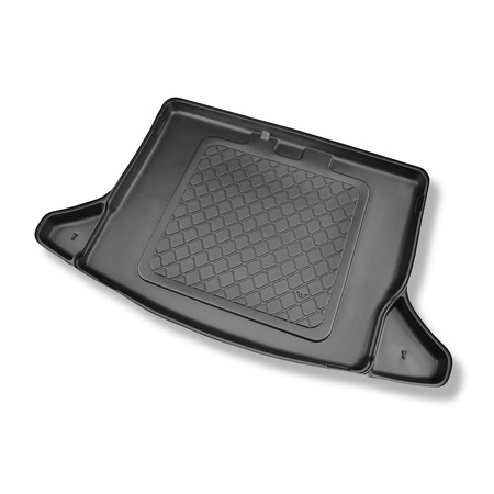 Tapis de coffre adapté pour Kia Niro Crossover (08.2016-05.2022) - bac de coffre - protection de coffre voiture - coffre inférieur (sans rangement); cavité droite et gauche amovible dans les modèles avec batteries et / ou subwoofer