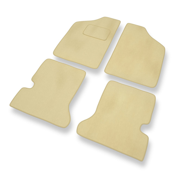 Tapis de Sol Velours adapté pour Fiat Cinquecento Hayon (1990-1998) - Premium tapis de voiture - beige