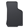 Tapis de sol en caoutchouc adapté pour Volkswagen New Beetle Hayon, Cabriolet (1998-2010) - tapis de voiture - noir - 4 pcs.
