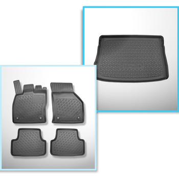 Kit tapis de coffre et tapis de voiture TPE pour: Volkswagen Golf VIII Hayon (12