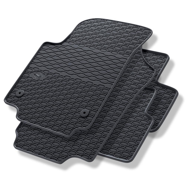 Tapis de sol en caoutchouc adapté pour Volkswagen up! (2011-2023) - tapis de voiture - noir