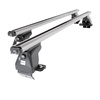 Barres de toit en aluminium adapté pour Renault Captur I SUV (2013-2019) - Porte-Bagages de Voiture argent - toit normal