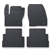 Tapis de sol en caoutchouc adapté pour Ford Kuga II SUV (2012-2019) - tapis de voiture - noir - 4 pcs.