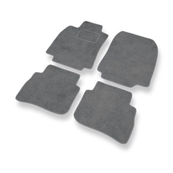 Tapis de Sol Velours adapté pour Nissan Tiida I C11 Hayon, Berline (2004-2012) - Premium tapis de voiture - gris