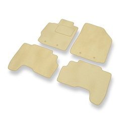 Tapis de Sol Velours adapté pour Toyota Yaris II Hayon, Berline (2005-2010) - Premium tapis de voiture - beige