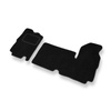 Tapis de Sol Velours adapté pour Renault Master II Van (1997-2010) 1+2 - Premium tapis de voiture - noir
