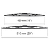 Balais d'essuie-glace de pare-brise adaptés pour Hyundai Elantra II, III, IV Coupé, Break, Liftback, Berline, Touring (05.1995-2010) - balais standard