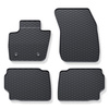 Tapis de sol en caoutchouc adapté pour Ford Mondeo V Hayon, Break, Berline (2014-2021) - tapis de voiture - noir - 4 pcs.
