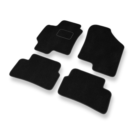 Tapis de Sol Velours adapté pour Hyundai Coupe III (2002-2009) - Premium tapis de voiture - noir