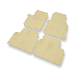 Tapis de Sol Velours adapté pour Volkswagen Amarok I Pick-Up (2009-2021) - Premium tapis de voiture - beige