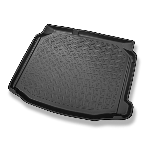 Tapis de coffre adapté pour Seat Leon III, III SC 5F Hayon (11.2012-02.2020 / 05.2013-08.2018) - bac de coffre - protection de coffre voiture - coffre inférieur; sans plancher double du coffre