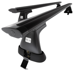 Barres de toit en aluminium adapté pour Ford Focus mk III Berline (2011-2018) - Porte-Bagages de Voiture noir - toit normal