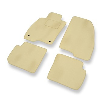 Tapis de Sol Velours adapté pour Alfa Romeo MiTo (2008-2018) - Premium tapis de voiture - beige