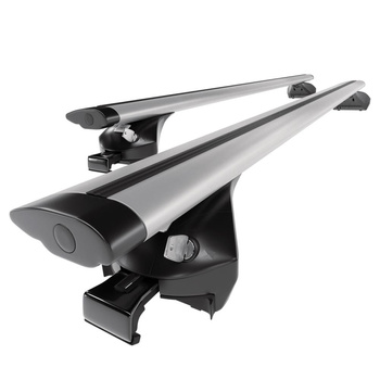 Barres de toit en aluminium adapté pour Peugeot 5008 II SUV (2017-2024) - Porte-Bagages de Voiture argent - rails intégrés