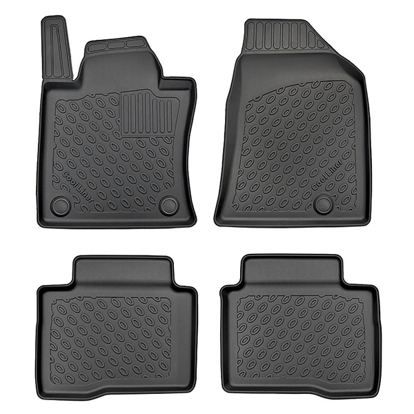 Tapis de sol en TPE adapté pour SsangYong Korando IV C300 SUV (09.2019-....) - pas pour la version électrique - tapis de voiture - noir