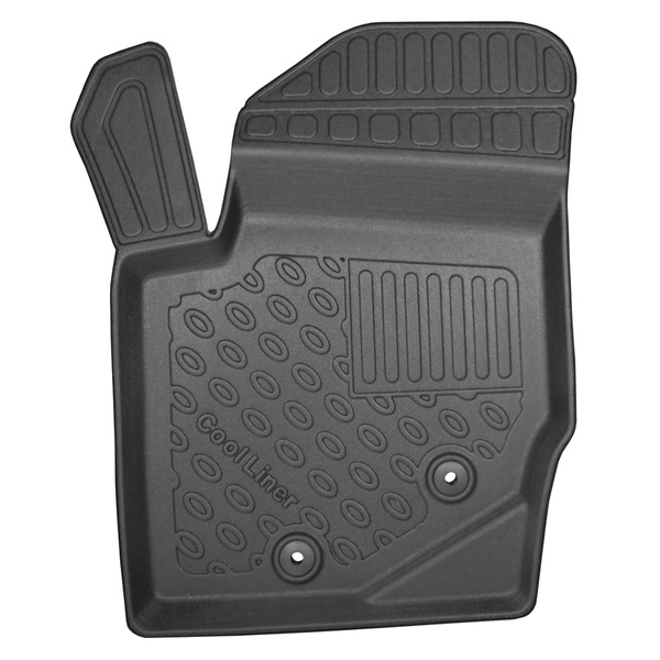 Tapis de sol en TPE adapté pour Volvo XC90 I SUV (12.2015-10.2022) - 5 ou 7 sièges; sans la troisième rangée de sièges - tapis de voiture - noir