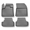 Tapis de sol en TPE adapté pour Peugeot 3008 II Hybrid & Hybrid4 SUV (09.2019-....) - sans Hi-Fi-System FOCAL - tapis de voiture - noir