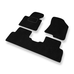 Tapis de Sol Velours adapté pour Kia Carens IV Monospace (2013-2019) - Premium tapis de voiture - noir