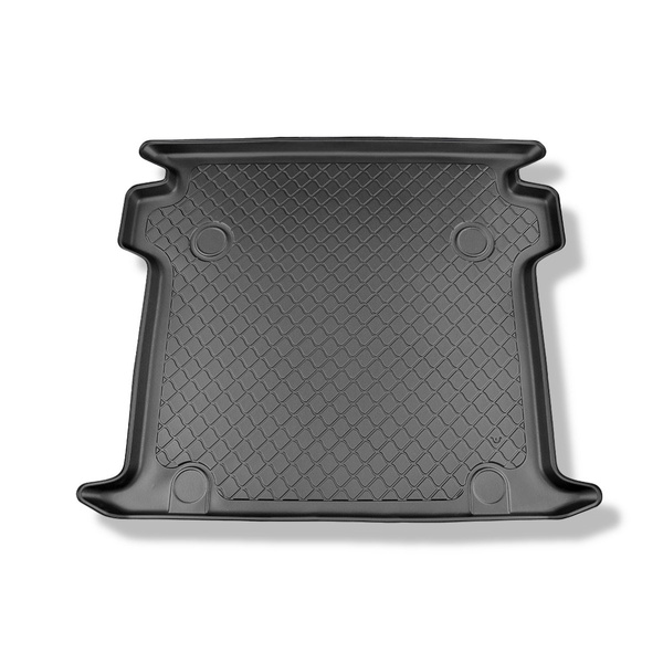 Tapis de coffre adapté pour Fiat Doblo II Kombi Maxi Break (2010-06.2022) - bac de coffre - protection de coffre voiture - 5 places; L2 (empattement long)